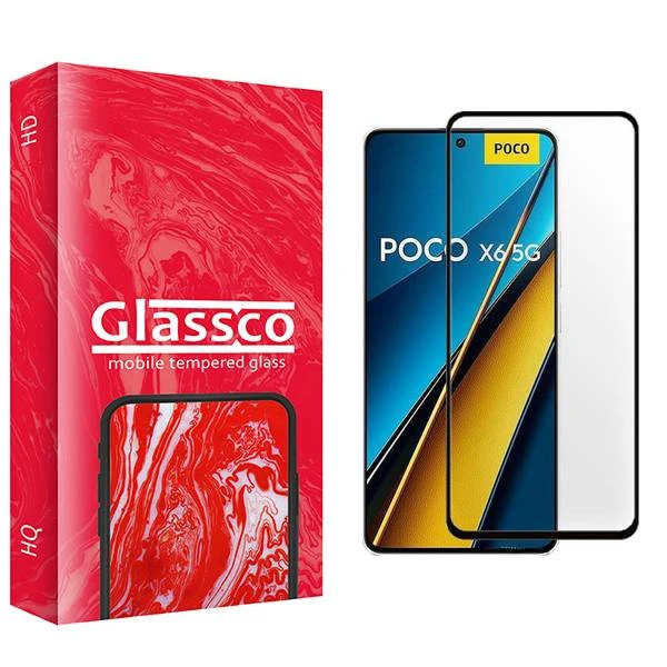 محافظ صفحه نمایش شیشه ای گلس کو مدل CGo1 FullGlue مناسب برای گوشی موبایل شیائومی poco x6