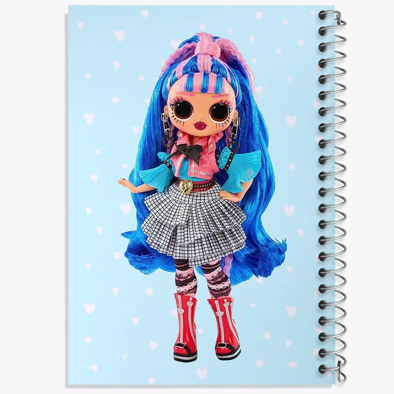 دفتر ژورنال نویسی 50 برگ خندالو مدل نقطه ای طرح عروسک LOL کد 30624