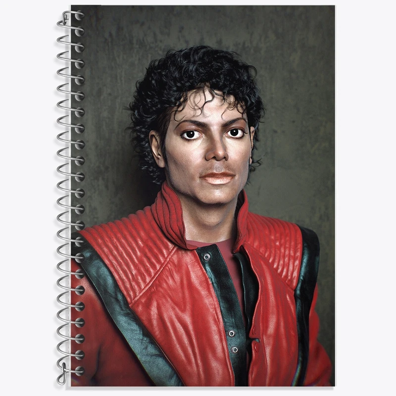 دفتر زبان 50 برگ خندالو مدل دو خط طرح مایکل جکسون (Michael Jackson) کد F769