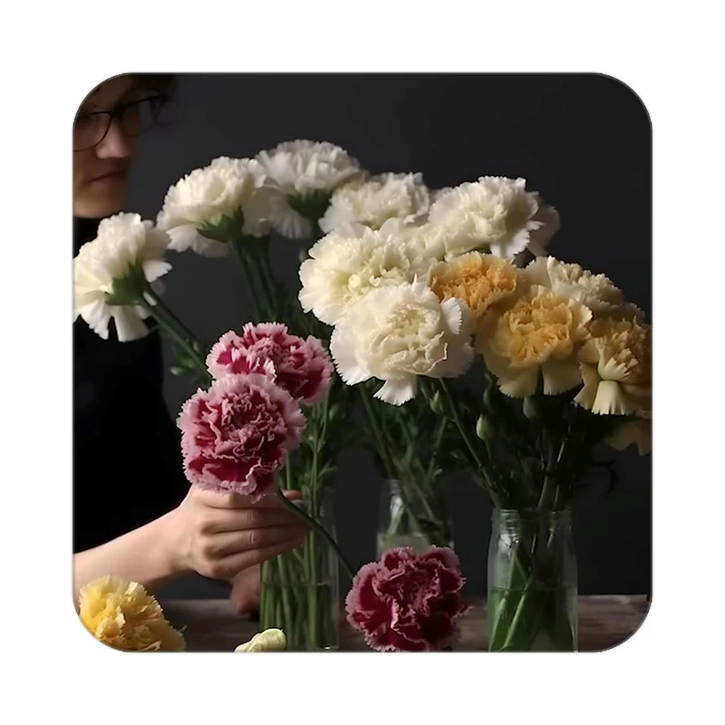 زیر لیوانی کاکتی طرح گل مدل mp17499