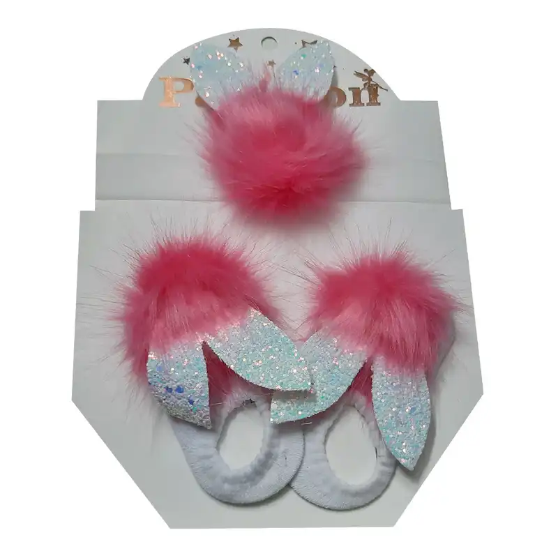 ست هدبند و جوراب نوزادی کد 401