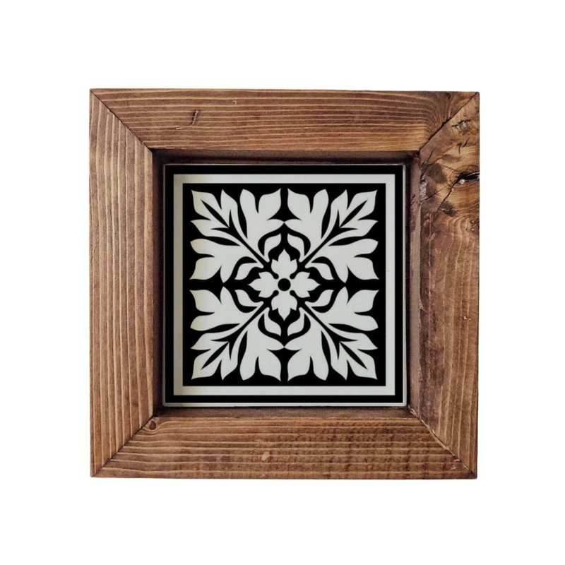 تابلو کاشی گلاک مدل اسلیمی طرح سنتی ایرانی کد FT40