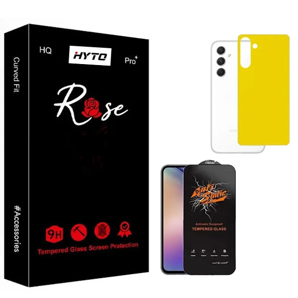 محافظ صفحه نمایش هیتو مدل Rose Antistatic Touch مناسب برای گوشی موبایل سامسونگ galaxy A54 به همراه محافظ پشت گوشی