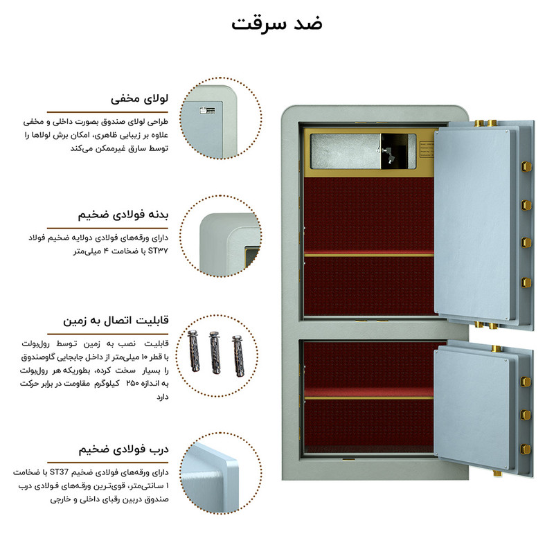 گاوصندوق الکترونیکی سدید مدل 1000D Pro