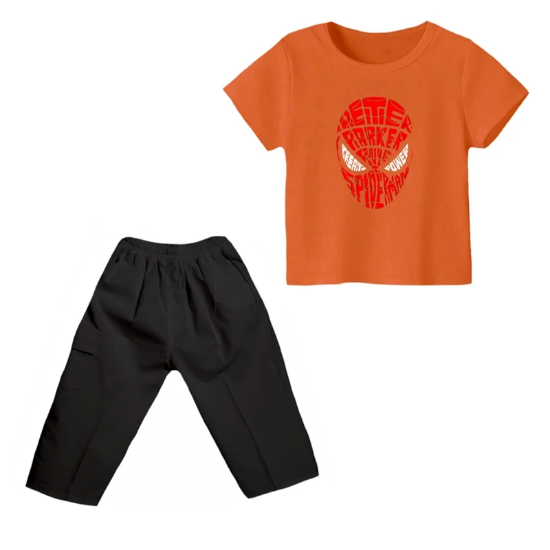 ست تی شرت و شلوارک پسرانه مدل مرد عنکبوتی کد ۶
