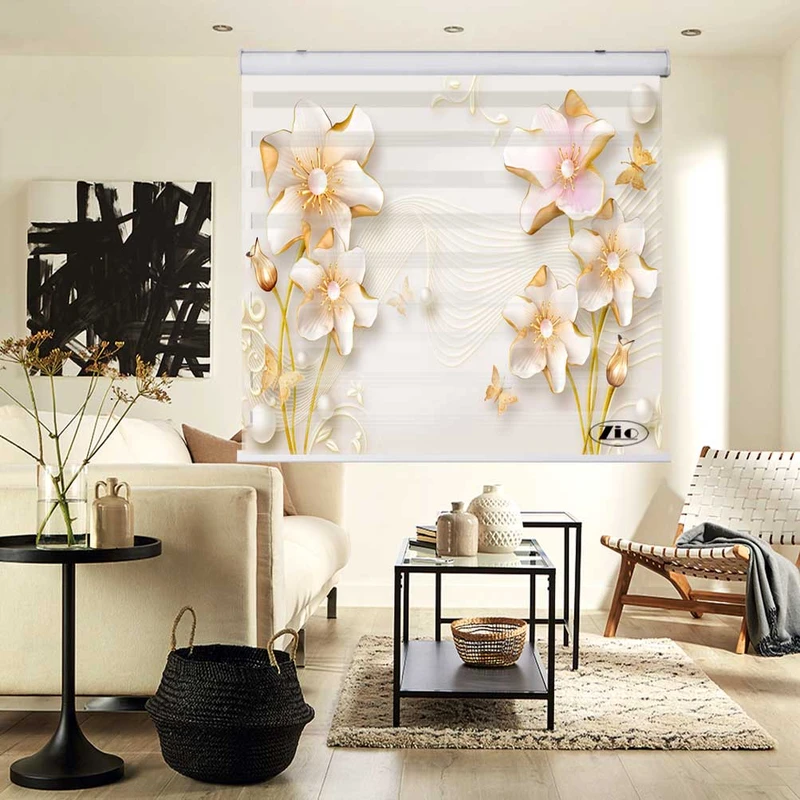 پرده زبرا زیو کد 3D1219 سایز 150x200 سانتی متر