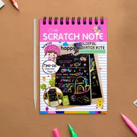 دفتر نقاشی اسکرچ مدل جادویی به همراه مداد