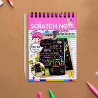 دفتر نقاشی اسکرچ مدل جادویی به همراه مداد