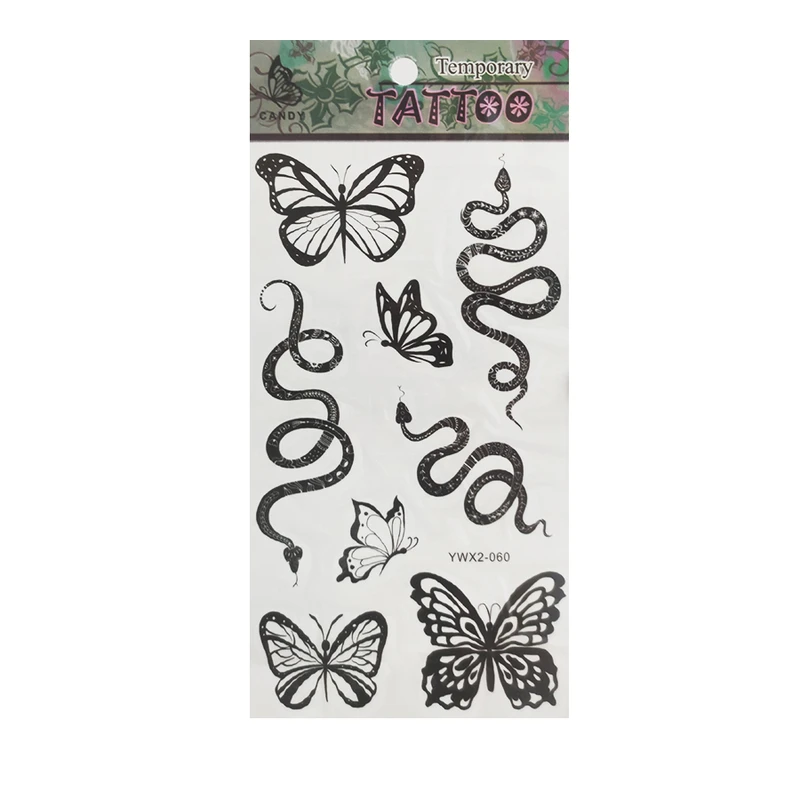 تتو موقت طرح پروانه و مار کد 121