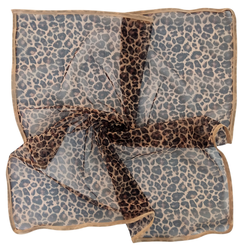 مینی اسکارف زنانه طرح پلنگی