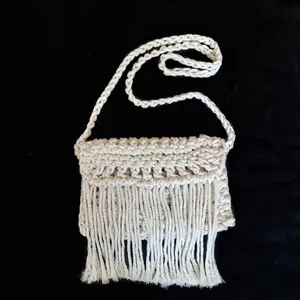 کیف بافتنی مدل مکرومه کد 029