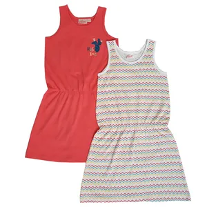 پیراهن دخترانه الایو مدل sh28 مجموعه 2 عددی