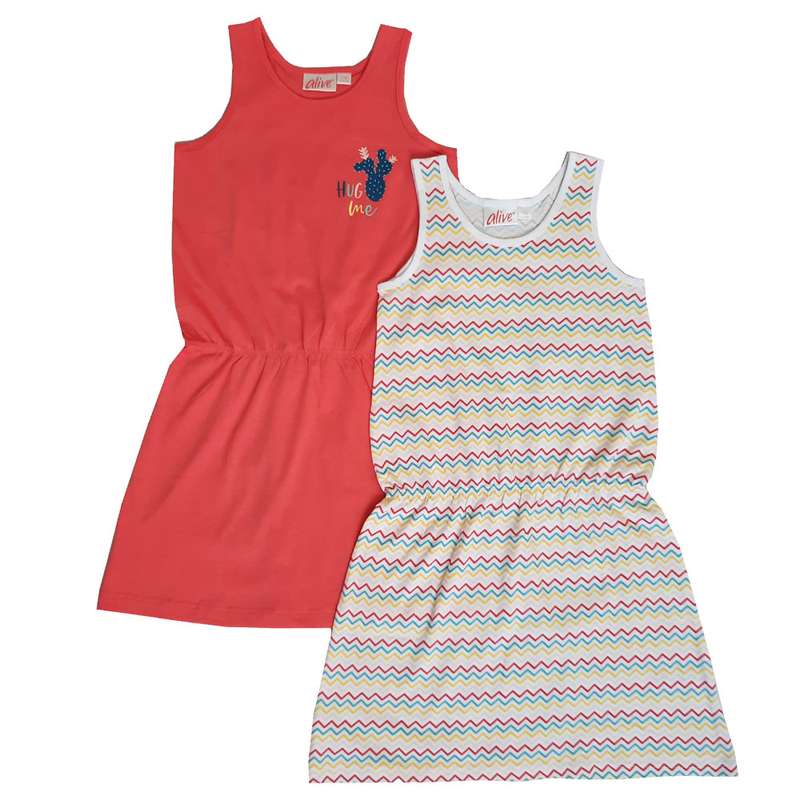 پیراهن دخترانه الایو مدل sh28 مجموعه 2 عددی