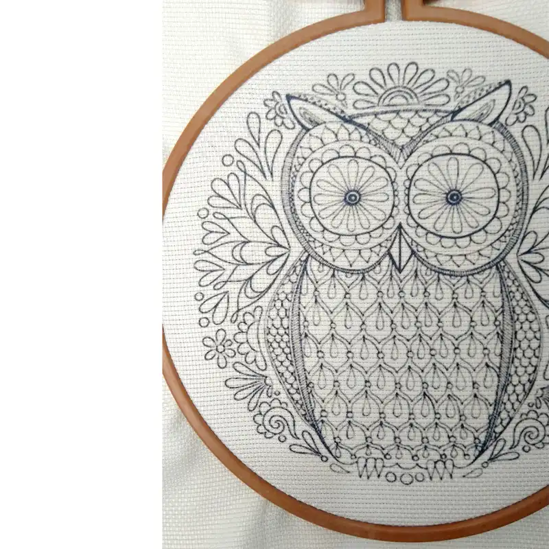 بسته گلدوزی طرح جغد مجموعه 17 عددی