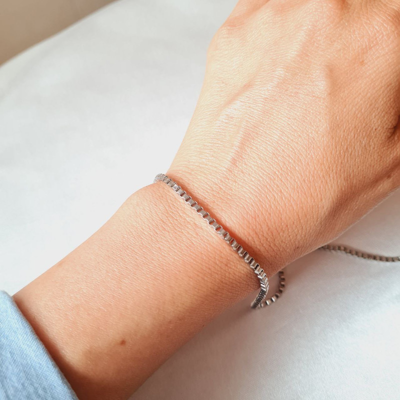 زنجیر زنانه استینلس استیل مدل ونیزی کد j10