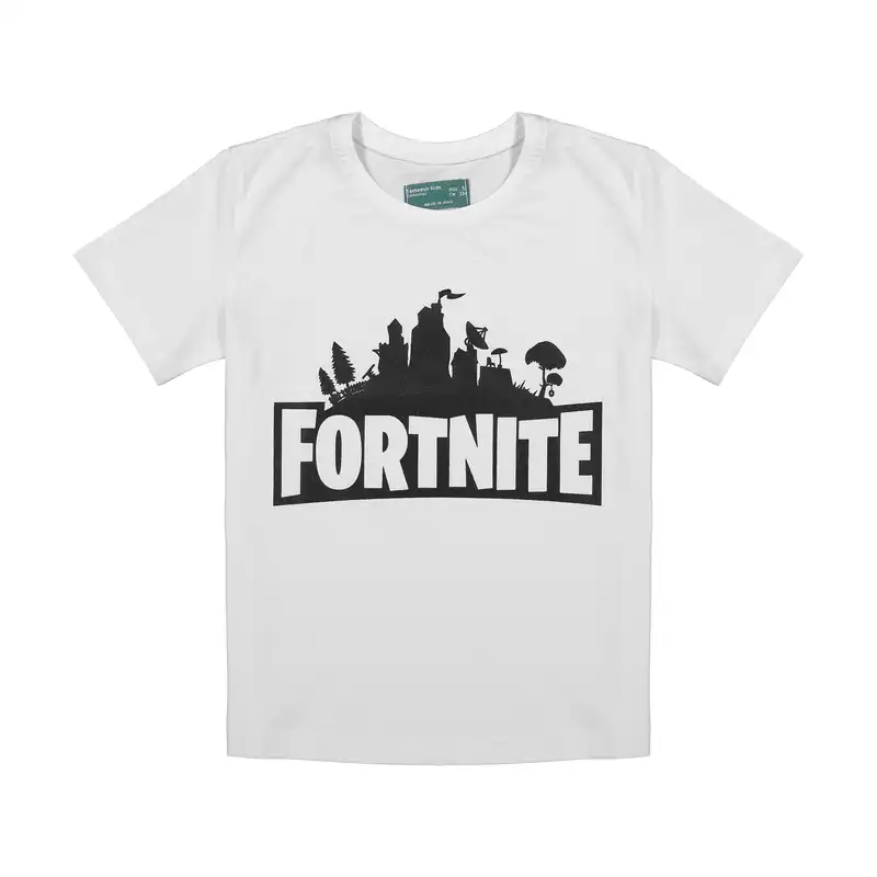 تی شرت آستین کوتاه پسرانه تیتیش مدل Fortnite رنگ سفید