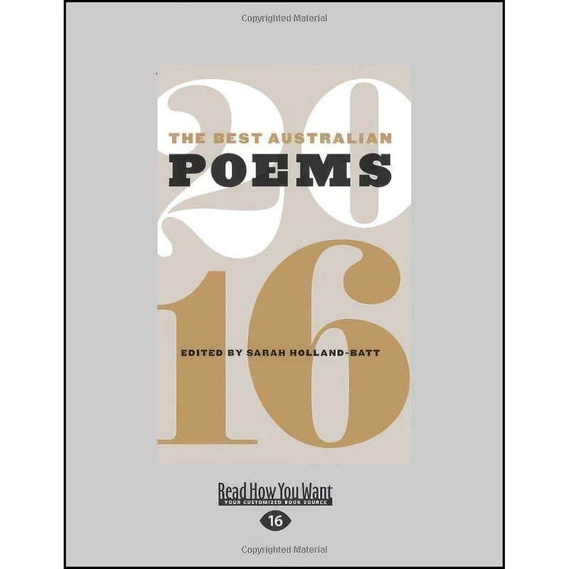 کتاب The Best Australian Poems 2016 اثر Sarah Holland-Batt انتشارات تازه ها