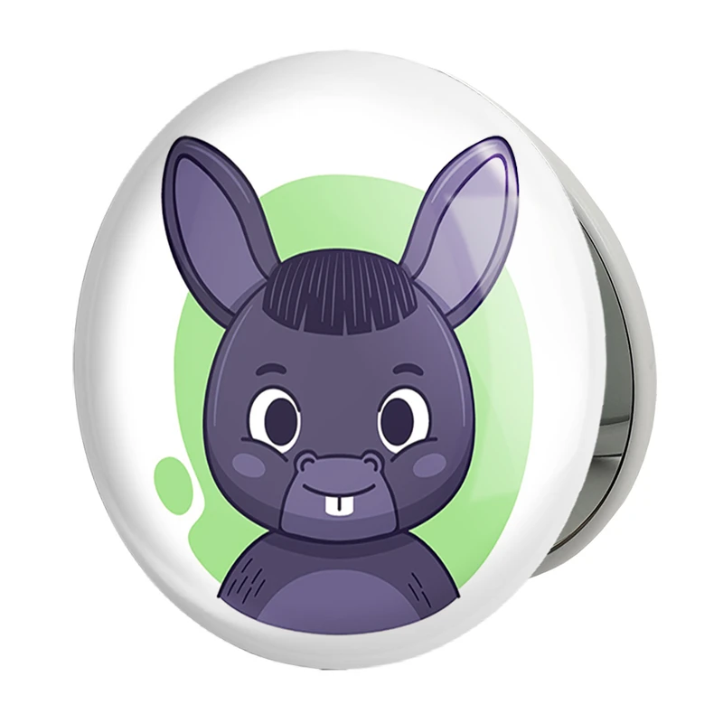 آینه جیبی خندالو طرح الاغ حیوانات بامزه مدل تاشو کد 37149