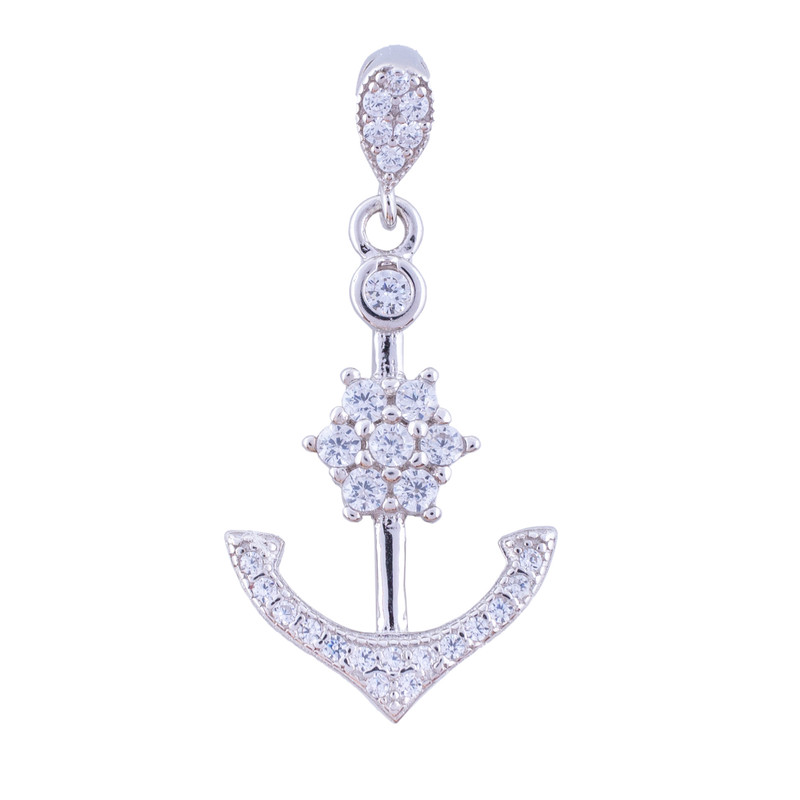 آویز گردنبند نقره زنانه مدل لنگر AMT_M090 آویز گردنبند نقره زنانه مدل لنگر AMT_M090