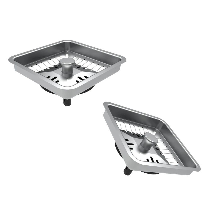 توری سینک ظرفشویی محک مدل فانتزی مربع مهره برنجی کد 211S بسته دو عددی