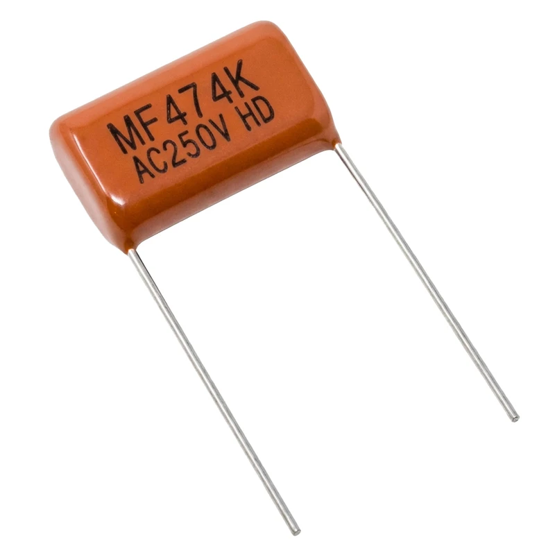 خازن 470 نانوفاراد 250 ولت AC مدل MF474/AC250V بسته 5 عددی