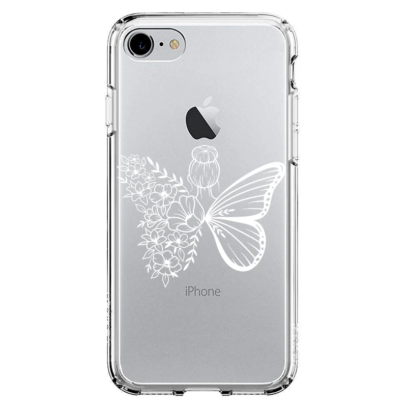 کاور مگافون طرح دختر پروانه ای مدل C53-W مناسب برای گوشی موبایل اپل iPhone SE 2020 / SE 2	
