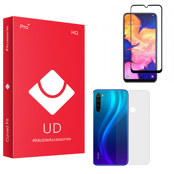 محافظ صفحه نمایش یو دی مدل HQ مناسب برای گوشی موبایل شیائومی Redmi Note 8 به همراه محافظ پشت گوشی