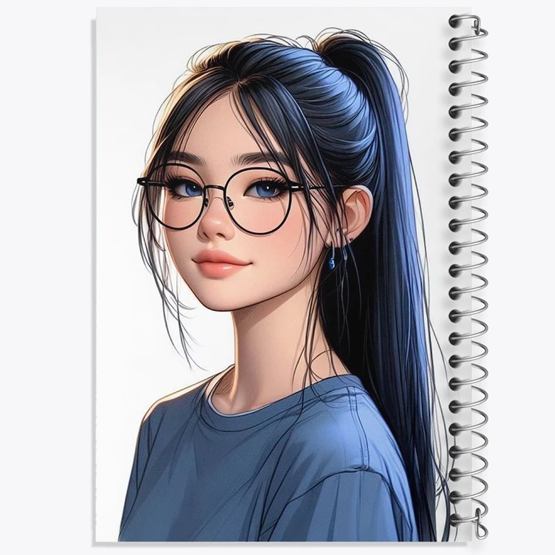 دفتر مشق 50 برگ خندالو طرح دخترانه کد N2038