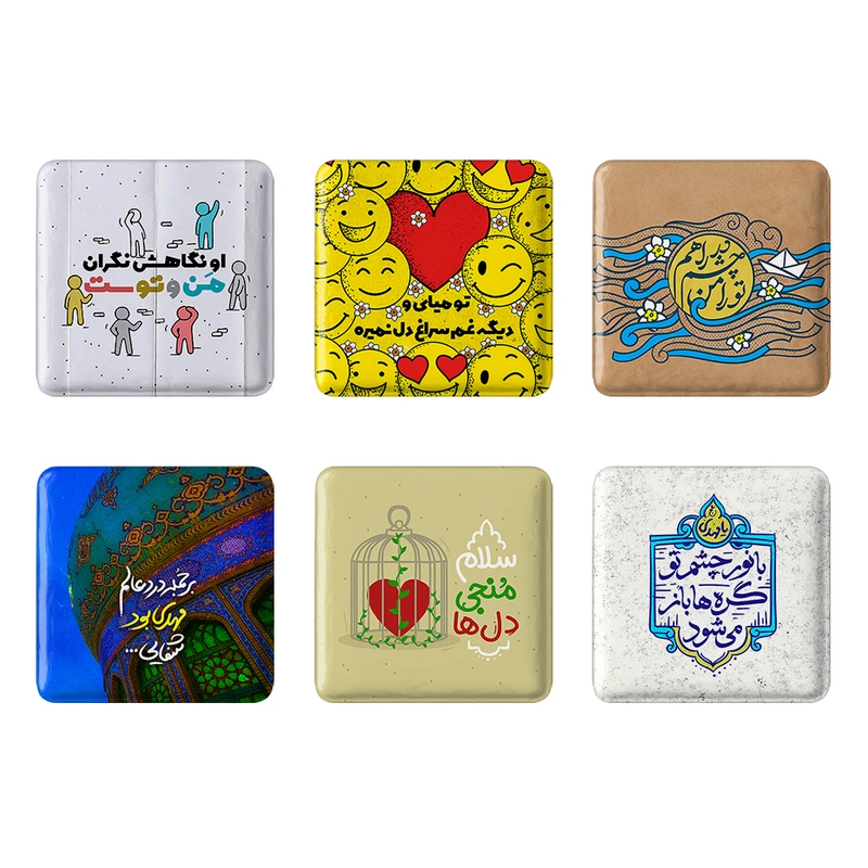 مگنت خندالو طرح نیمه شعبان کد 1626A مجموعه 6 عددی