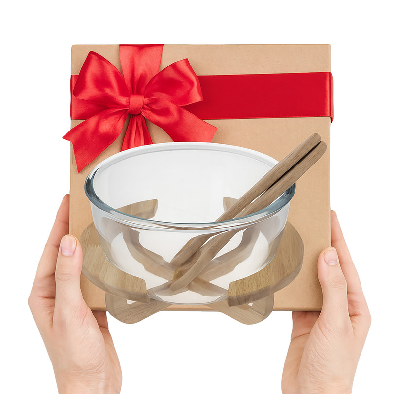 ظرف سالاد ال وی کد 6353461460536 به همراه قاشق و چنگال