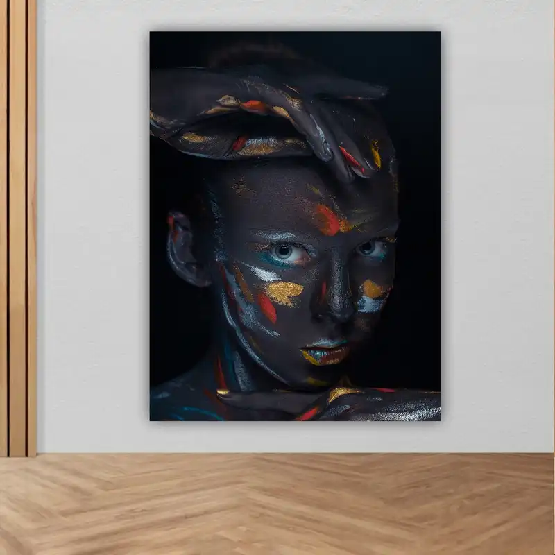 پوستر دیواری طرح چهره زن مدل بلک کد c35