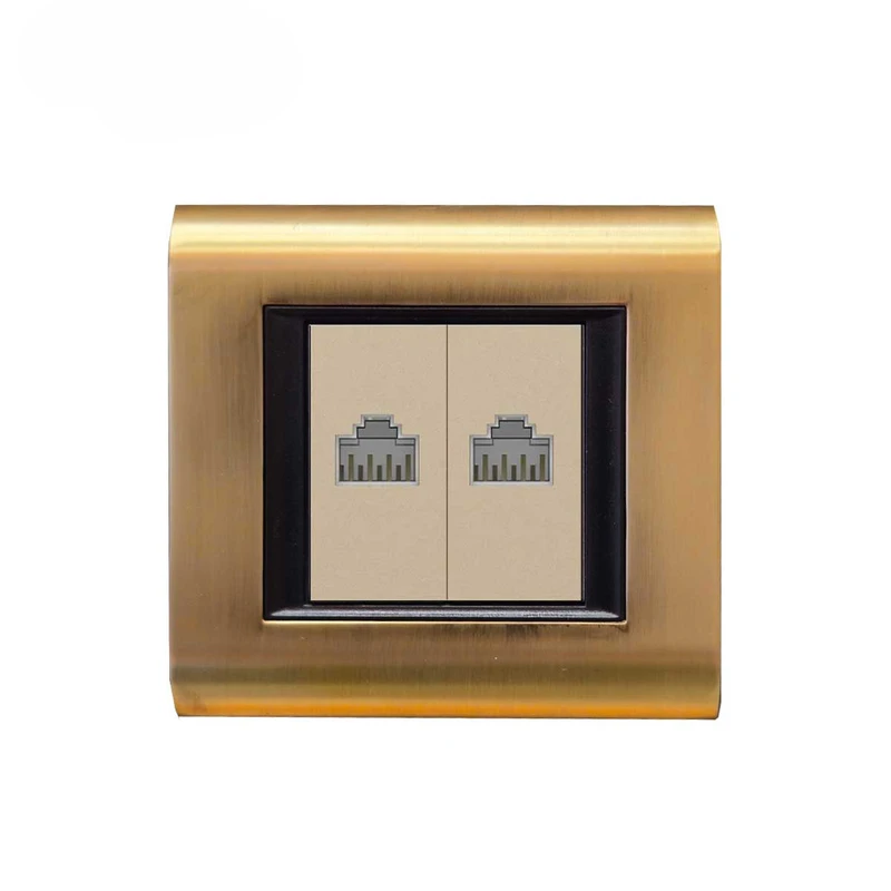 سوکت شبکه ایران الکتریک مدل دوقلو سیستما متال