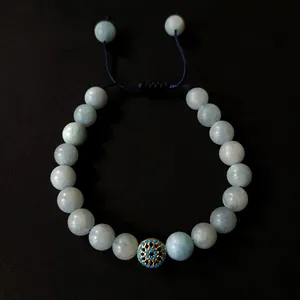 دستبند زنانه مدل آکوامارین چشم نظر کد ST 25985