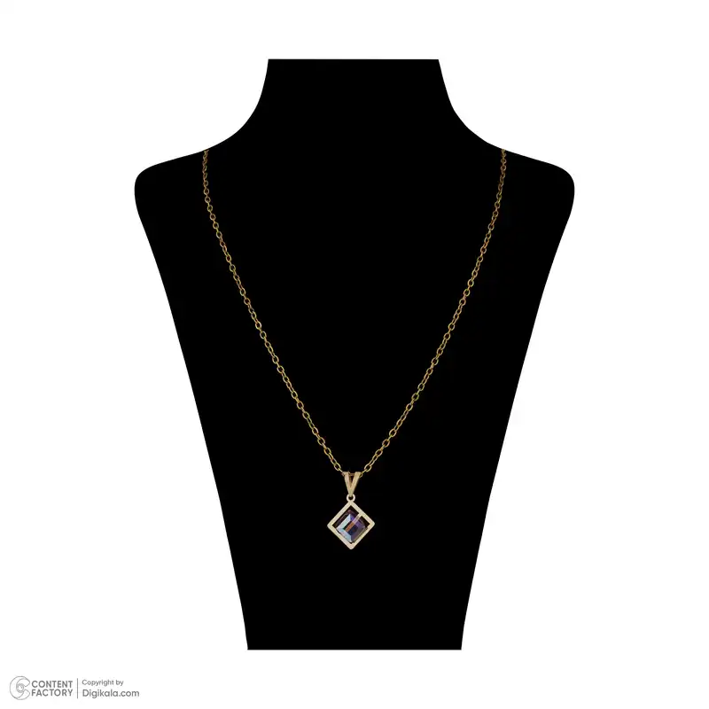 گردنبند طلا 18 عیار زنانه ناریا مدل مکعب