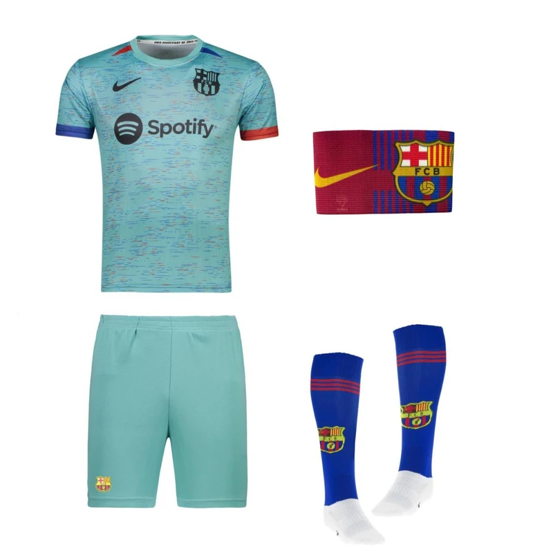 ست 4 تکه لباس ورزشی مدل بارسلونا طرح یامال G2025