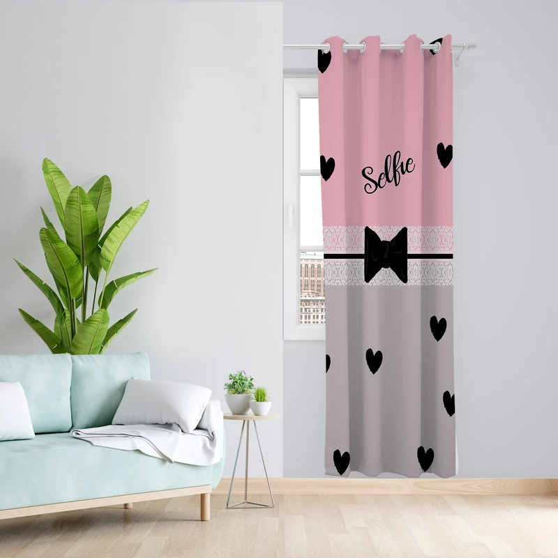 پرده طرح پاپیون مدل مخمل پانچی کد L 1137 Z سایز 140x200 سانتی متر