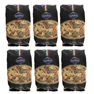 ماکارونی فرمی پروانه سبزیجات ساوین- 500 گرم بسته 6 عددی