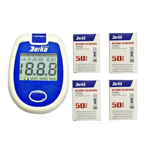 دستگاه تست قند خون درکا مدل D110071 به همراه نوار تست قند خون بسته 200 عددی