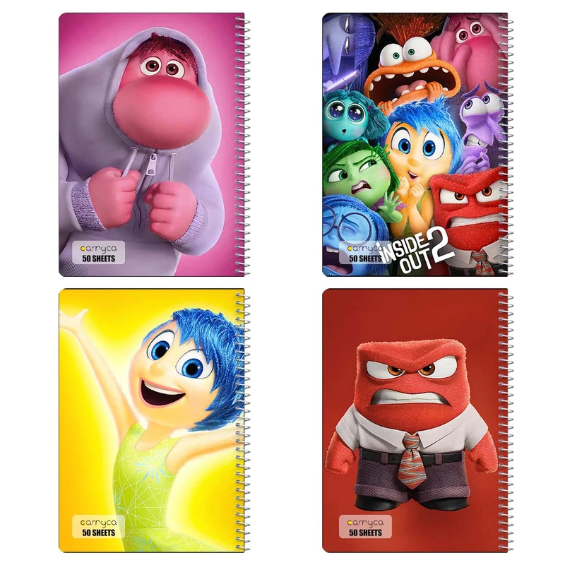 دفتر نقاشي 50 برگ کارنيکا طرح Inside Out کد 67297 مجموعه 4 عددی