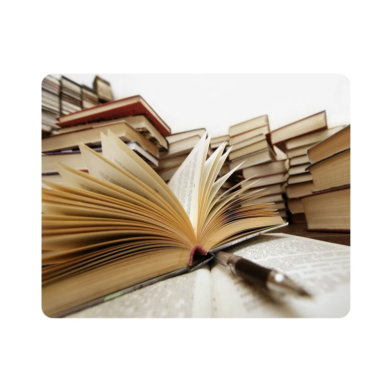 ماوس پد اطلس آبی طرح  کتاب و خودکار  مدل T6988