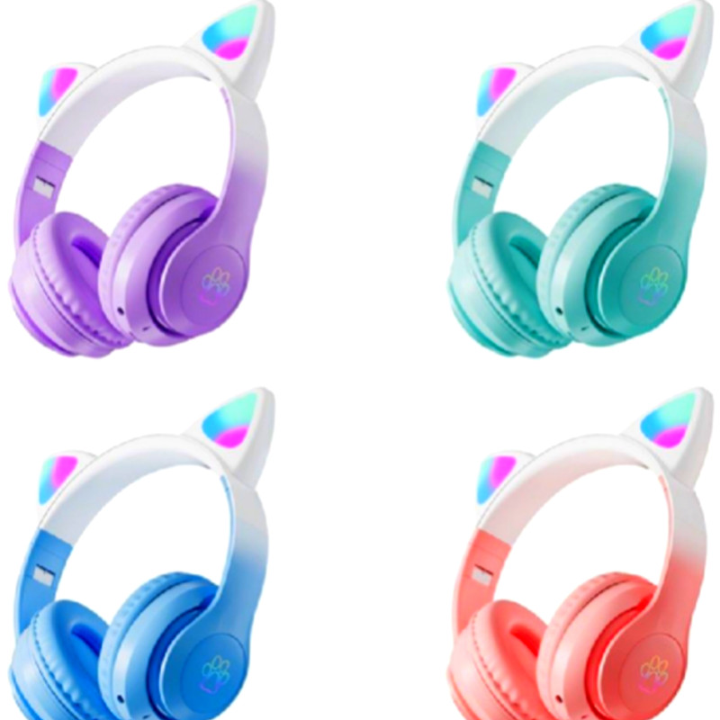 هدفون بلوتوثی طرح فانتزی گربه مدل Cat-STN-28 Pro