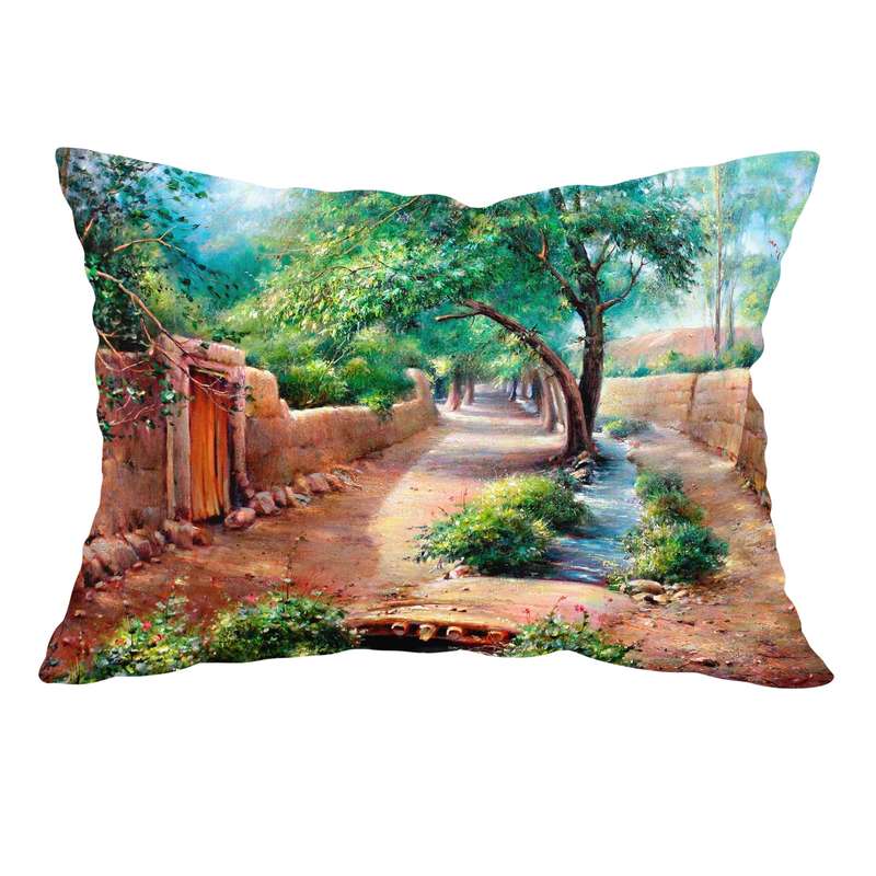 رو بالشی مدل مخمل طرح منظره کد 2133