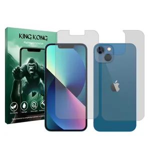 King Kong Tough model transparent screen protector suitable for Apple iPhone 13 mobile phone along with the back protector