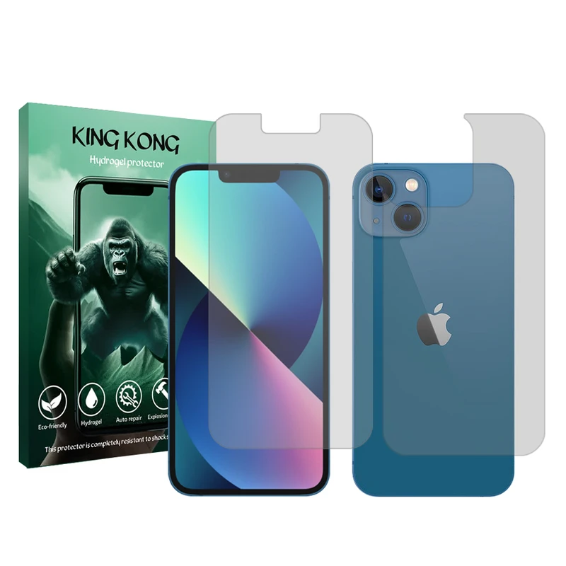 محافظ صفحه نمایش شفاف کینگ کونگ مدل Tough مناسب برای گوشی موبایل اپل iPhone 13 به همراه محافظ پشت گوشی