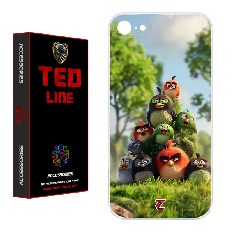 کاور تد لاین طرح پرنده خشمگین کد 1132 مناسب برای گوشی موبایل اپل Iphone 7 / 8 / SE 2020