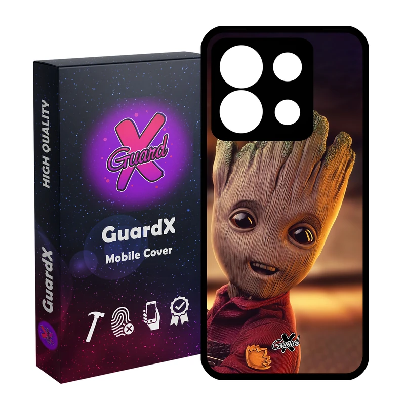کاور گارد ایکس طرح Groot مدل Glass10479 مناسب برای گوشی موبایل شیائومی Redmi Note 13 5G