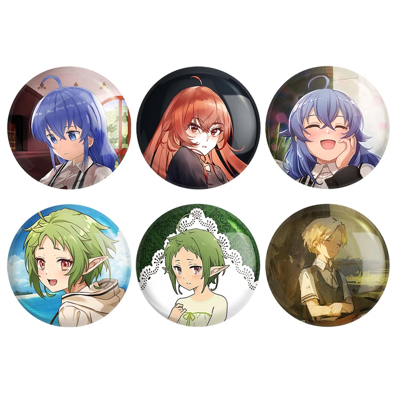 مگنت خندالو طرح انیمه موشوکو تنسی Mushoku Tensei کد 1512A مجموعه 6 عددی