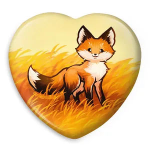 پیکسل خندالو طرح روباه حیوانات بامزه مدل قلبی کد 21059