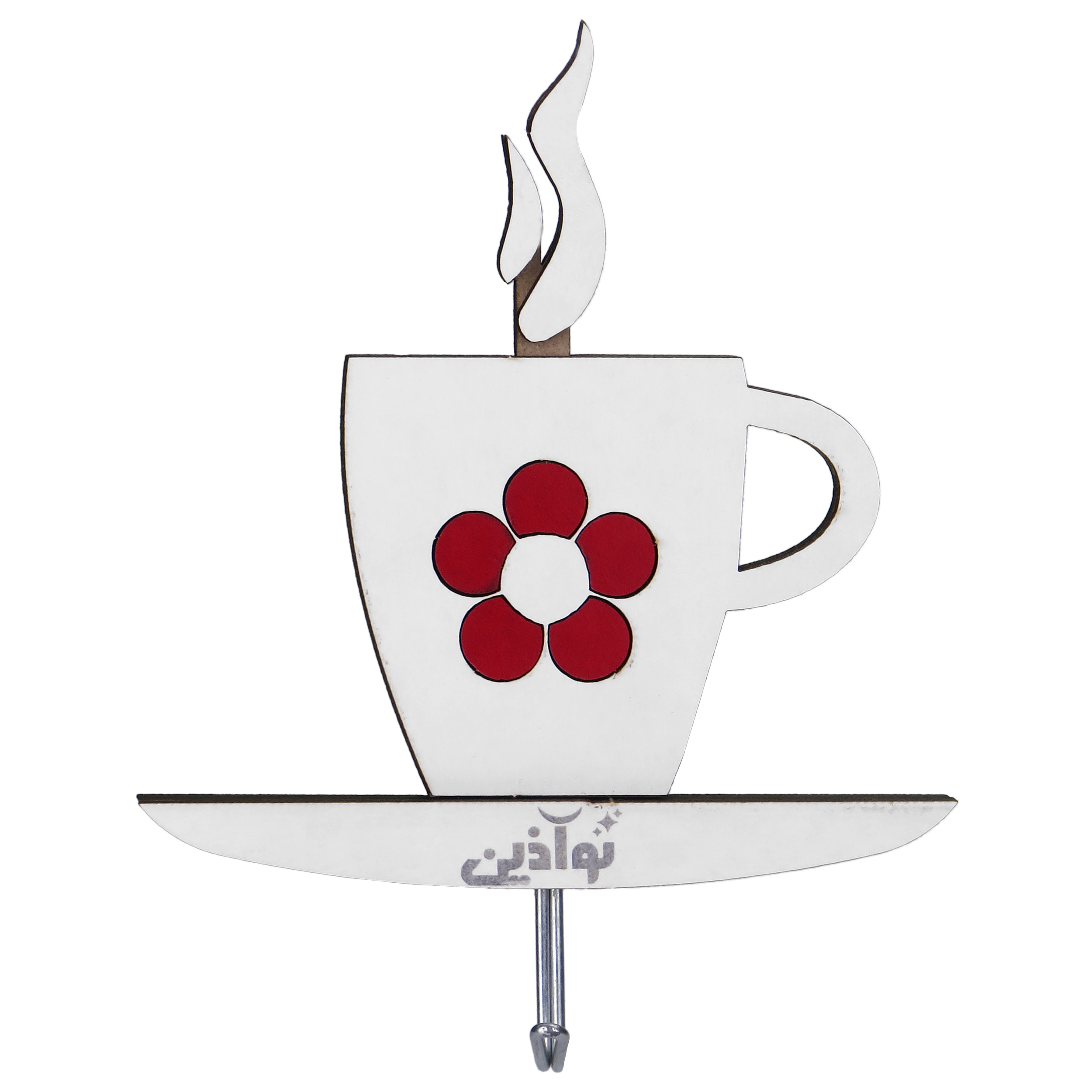 آویز آشپزخانه نوآذین مدل NZ058 طرح فنجان آویز آشپزخانه نوآذین مدل NZ058 طرح فنجان