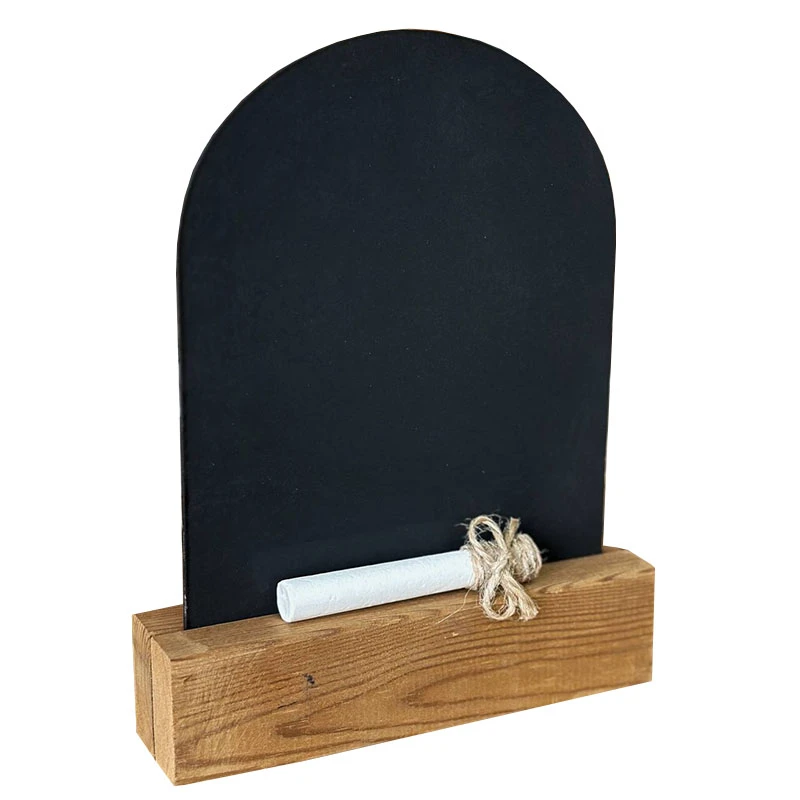 تخته سیاه مدل پایه چوبی سایز 22x17 سانتی متر به همراه گچ مجموعه 2 عددی